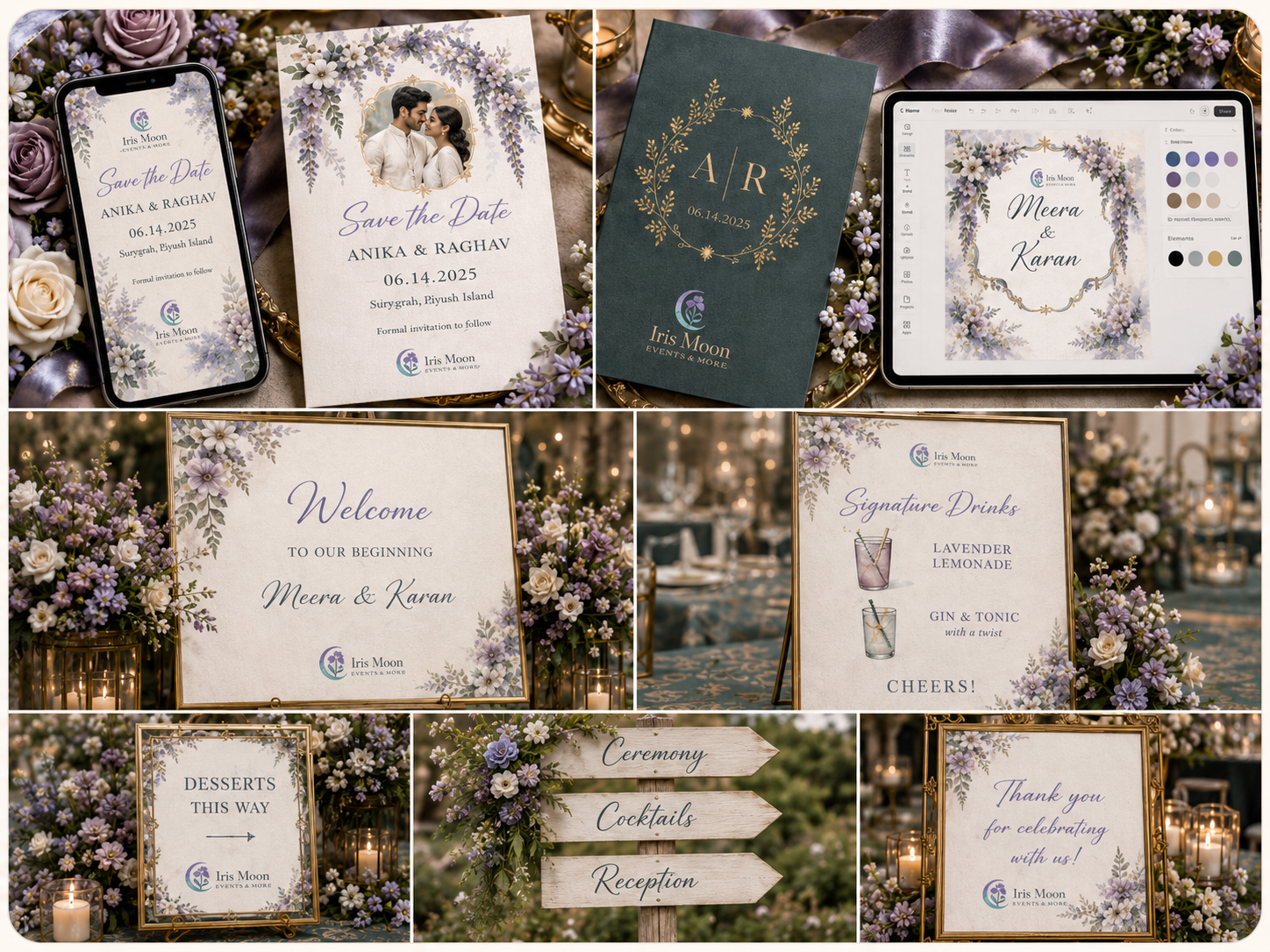 Save the date, logo, and event branding designs
